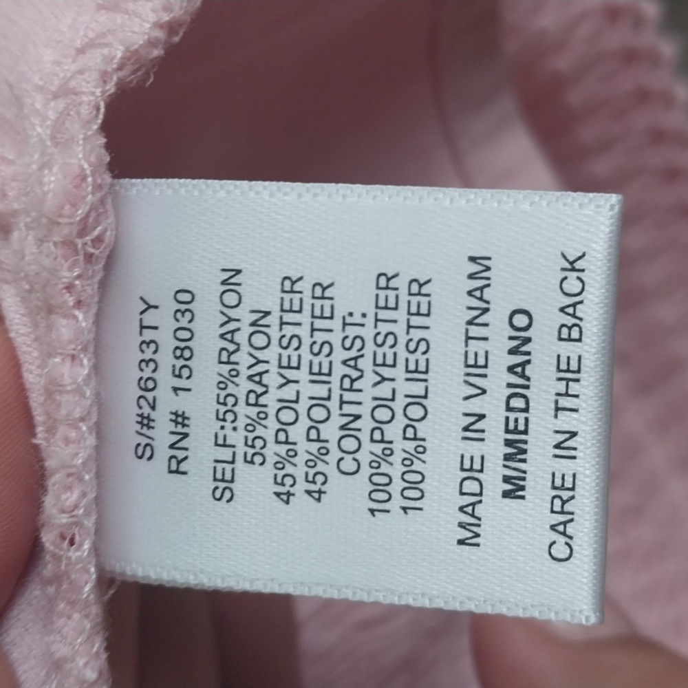 NWT Love Tree Dusty Pink Crochet LACE bralette CROP TOP - Picture 8 of 9